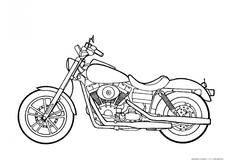 harley davidson motorcycle coloring pages