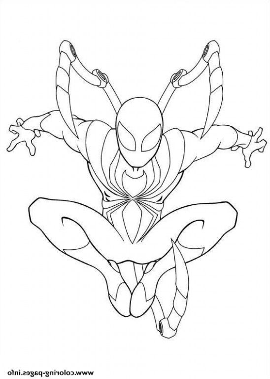 iron spider man coloring page