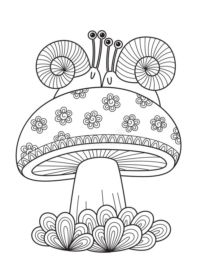 printable trippy mushroom coloring pages