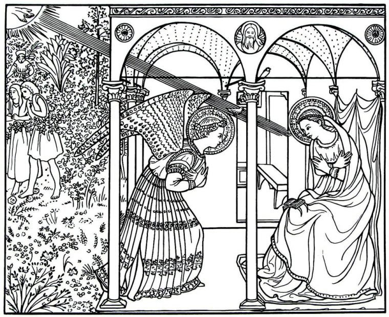 annunciation coloring page