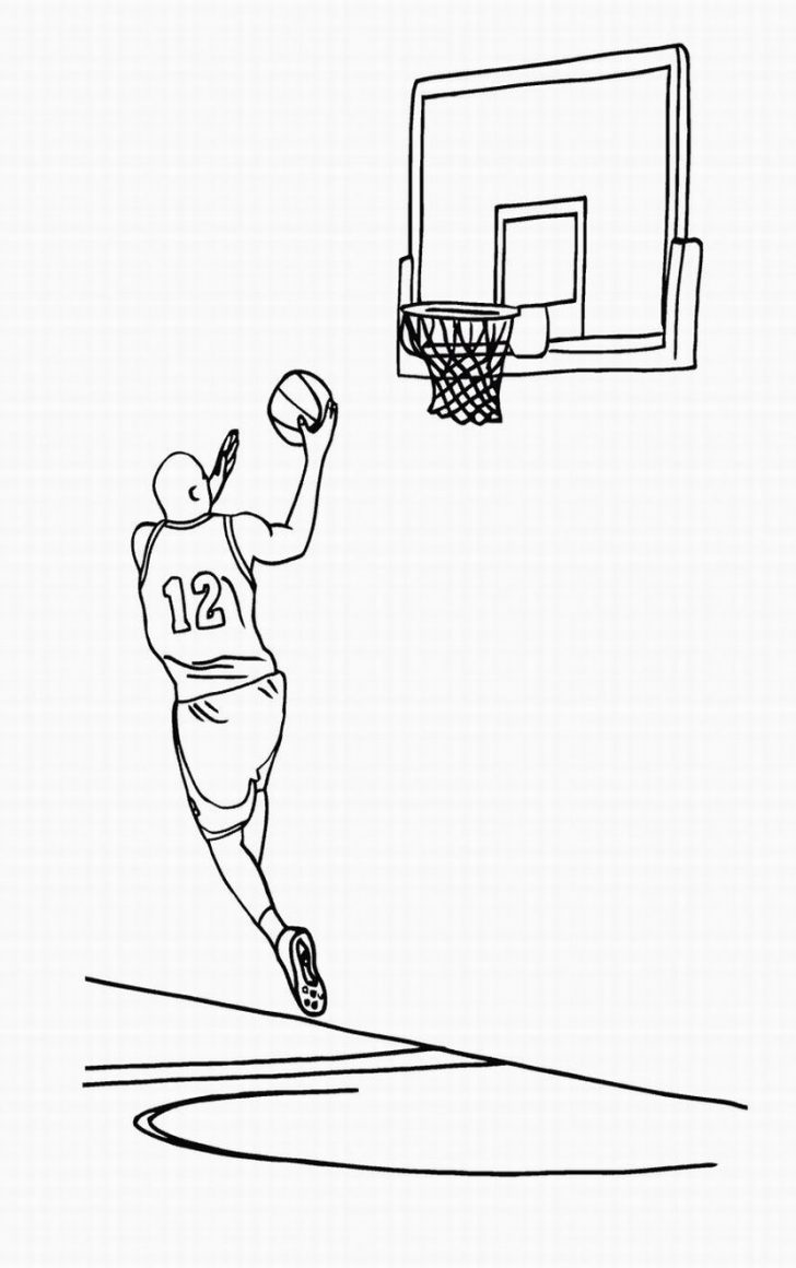 basketball hoop coloring pages