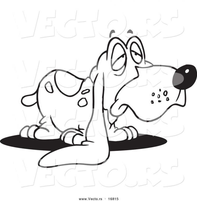 basset hound coloring page