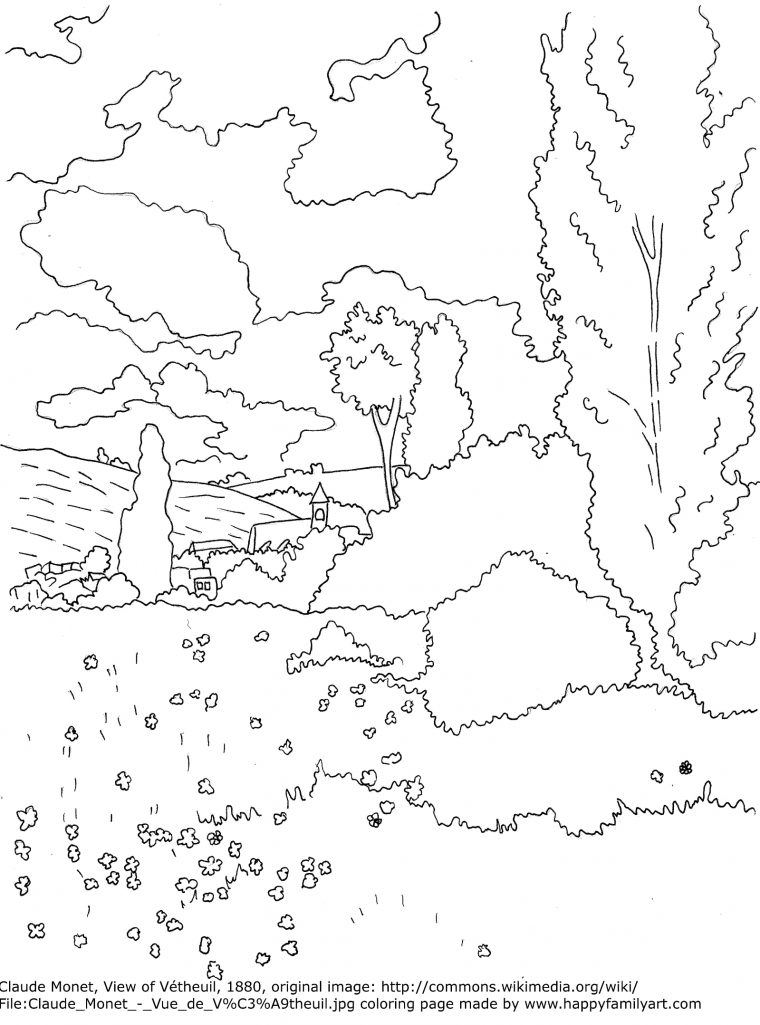 monet coloring pages