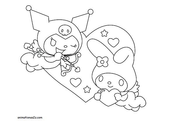 sanrio coloring pages kuromi