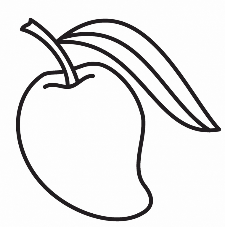 coloring page mango