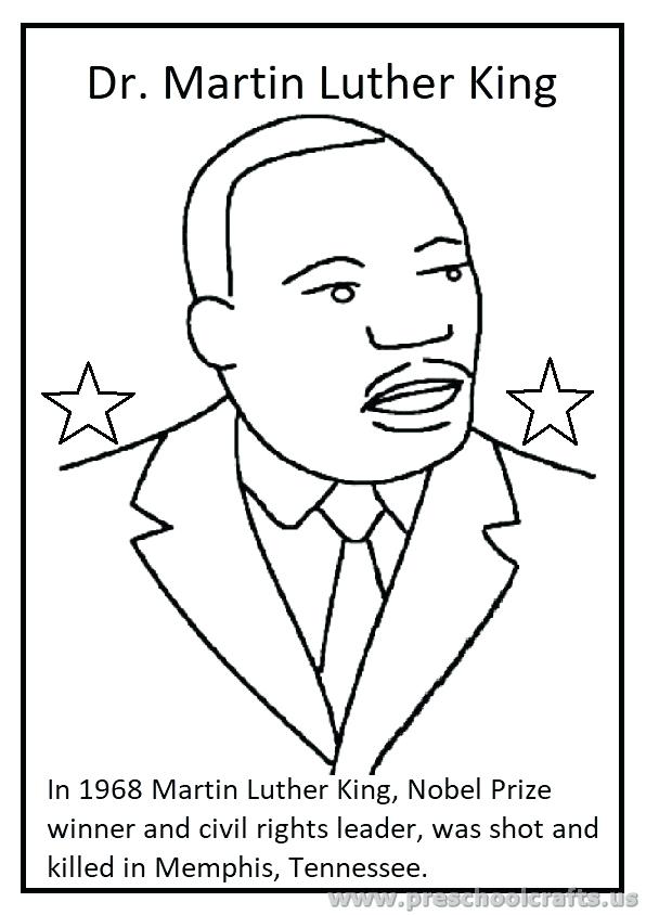 printable martin luther king jr coloring pages