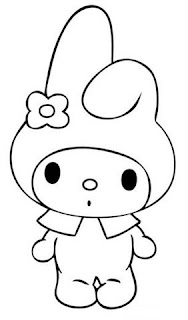 printable my melody and kuromi coloring pages