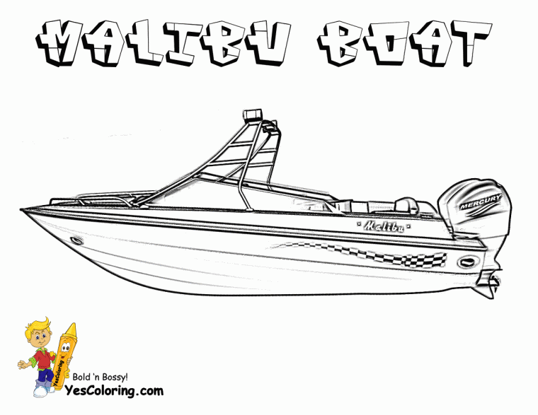 boat printable coloring pages