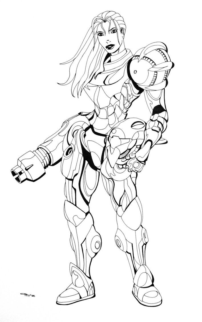 metroid coloring pages