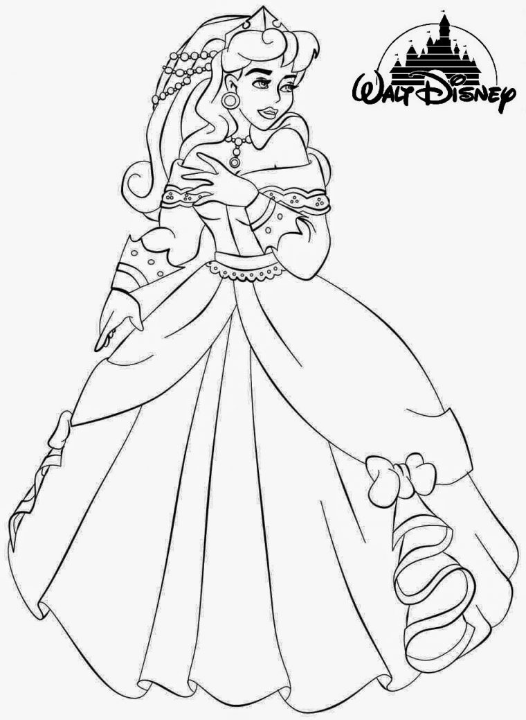 aurora princess coloring page