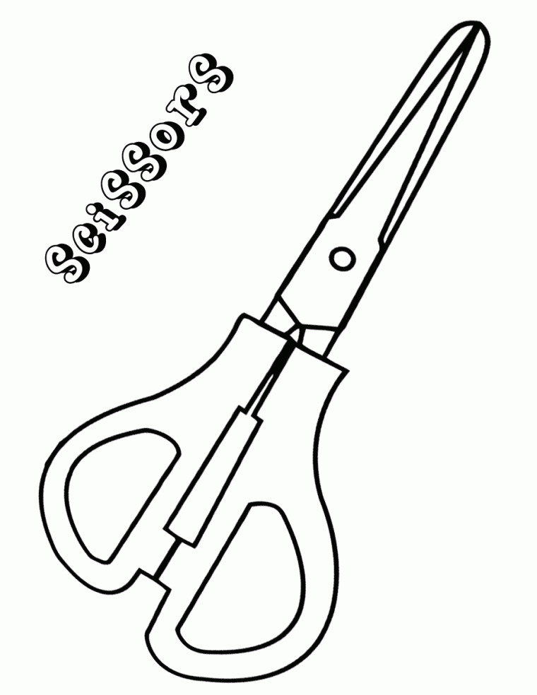 scissors coloring page