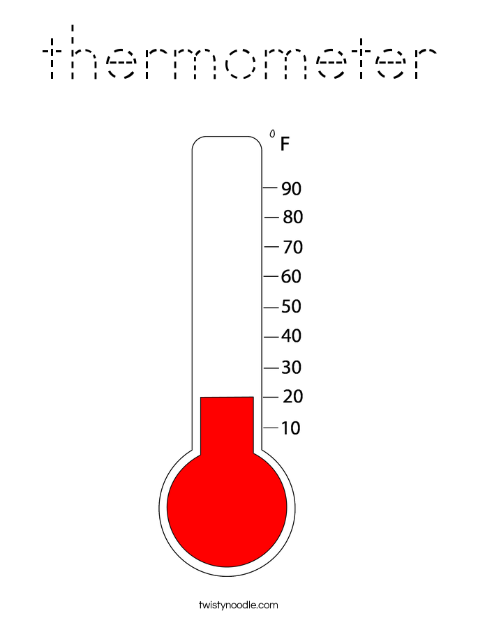 thermometer coloring page