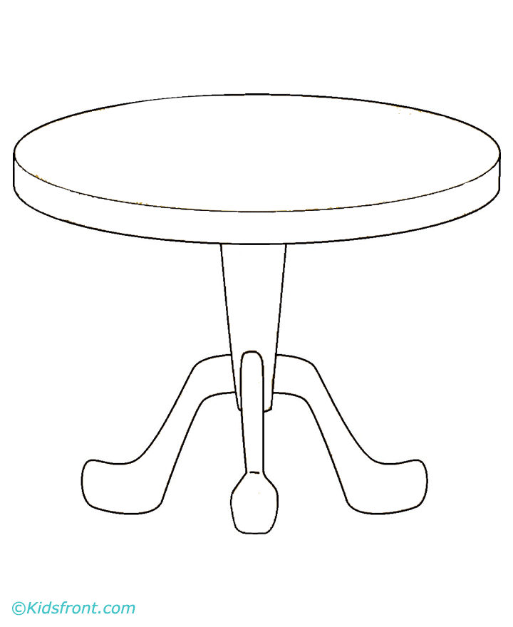 table coloring page