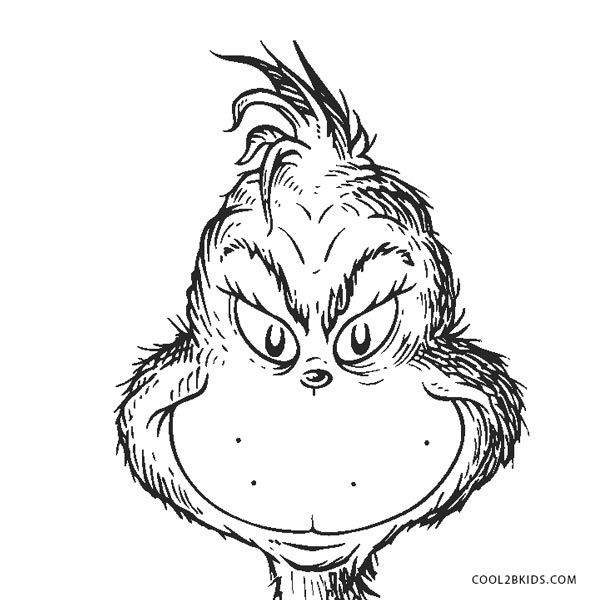 grinch hand coloring page