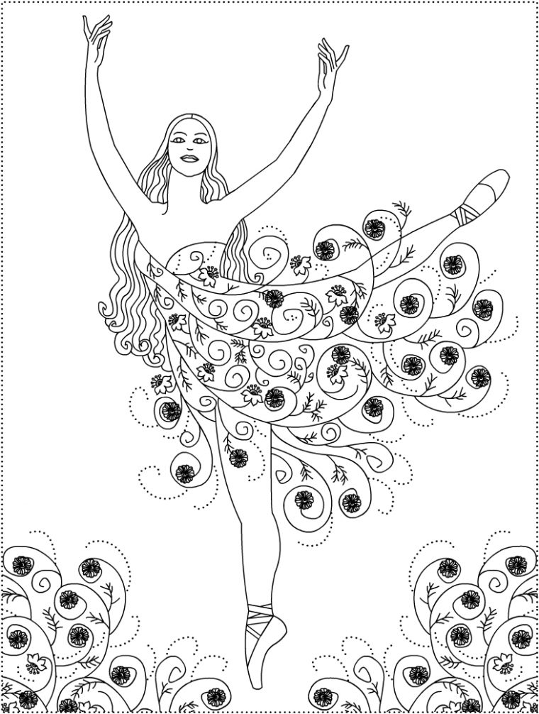 ballerina free coloring pages