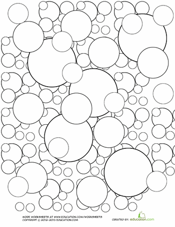 bubble coloring page