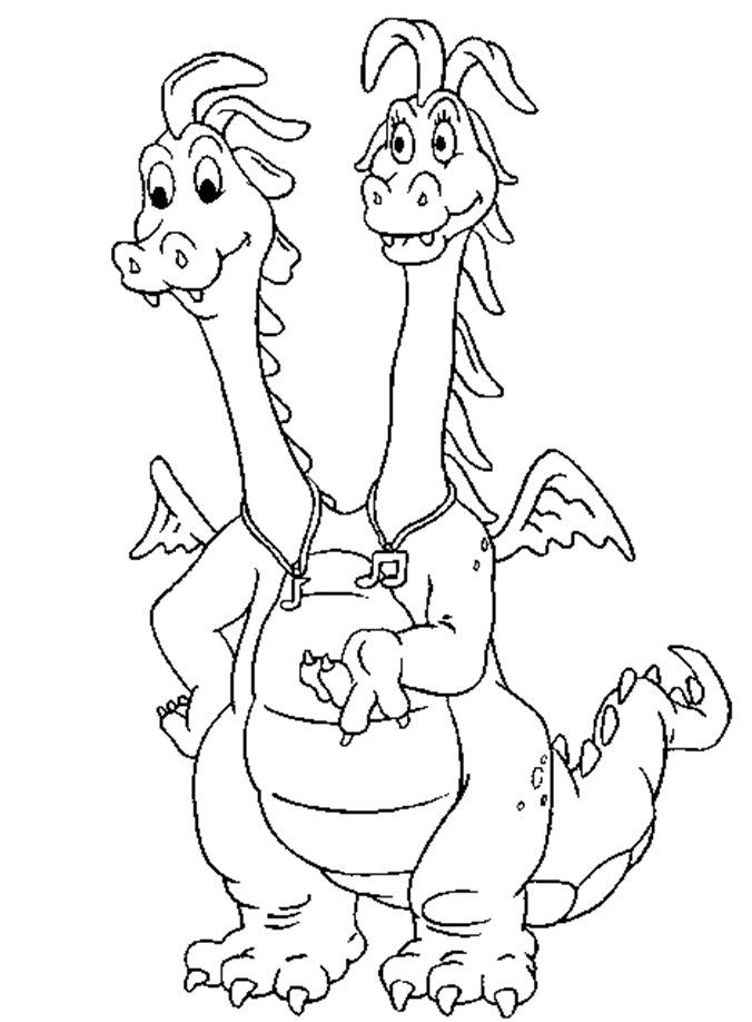 dragon tales coloring page