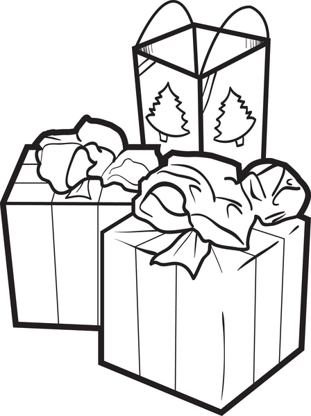 presents coloring pages