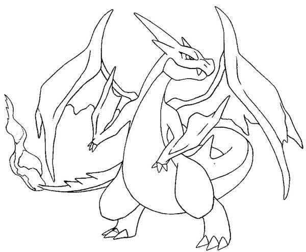 charizard vmax coloring page