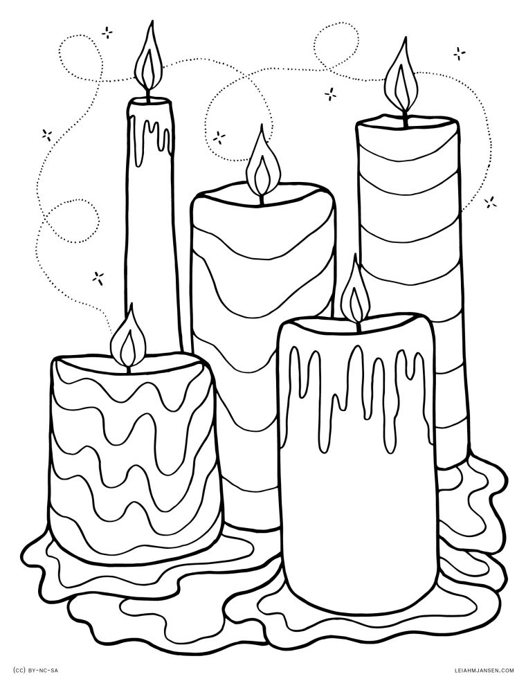 encanto candle coloring page