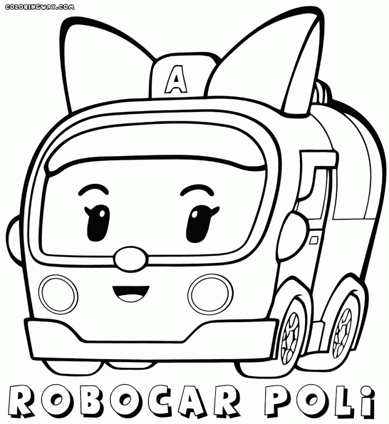 robocar poli coloring pages