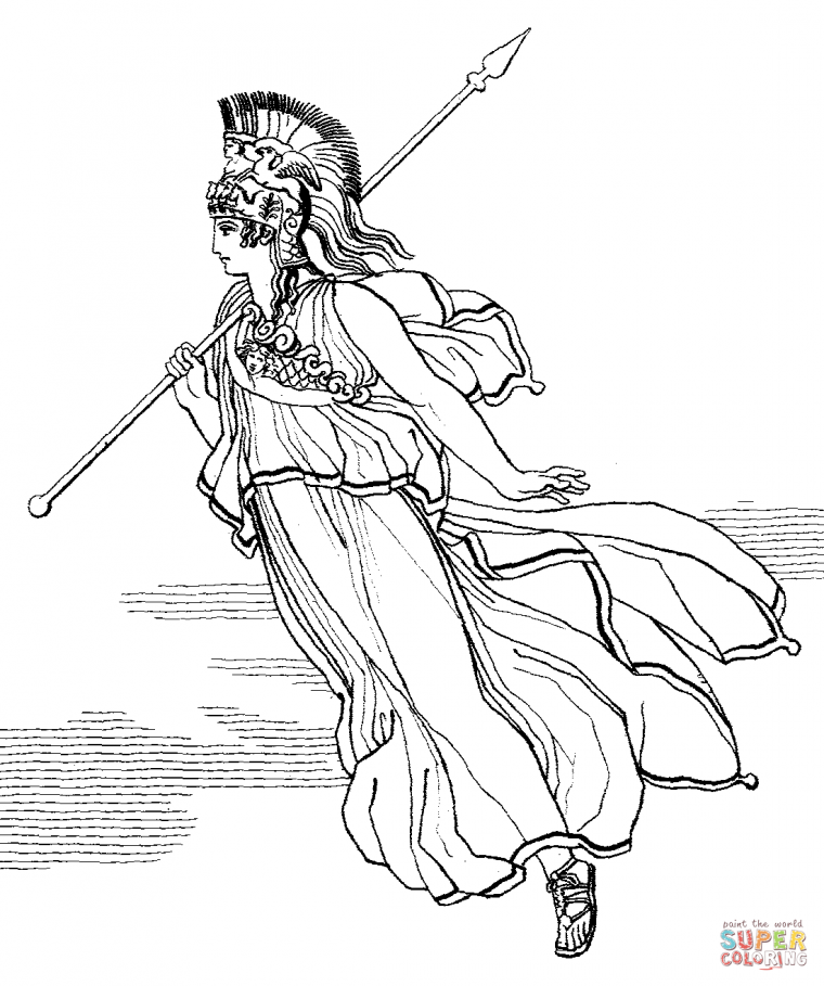 athena coloring pages