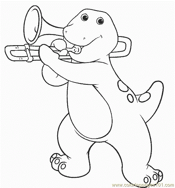 barney coloring page