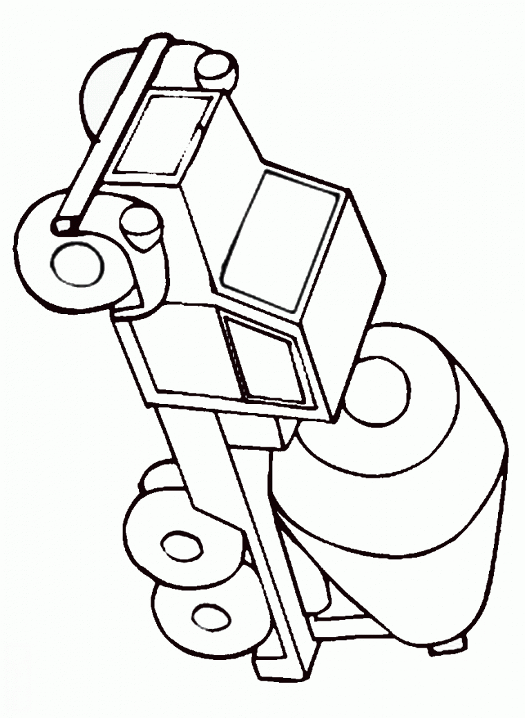 simple construction coloring pages