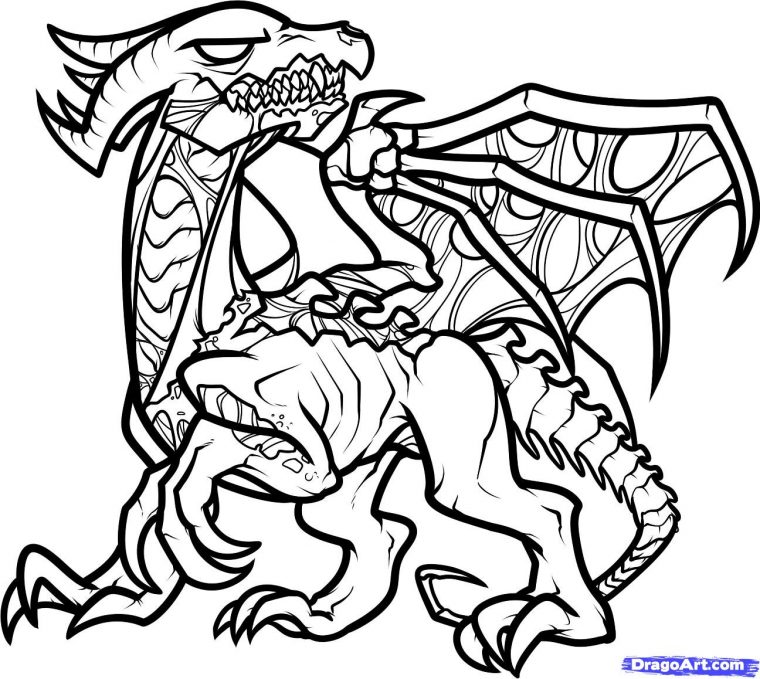 minecraft ender dragon coloring pages