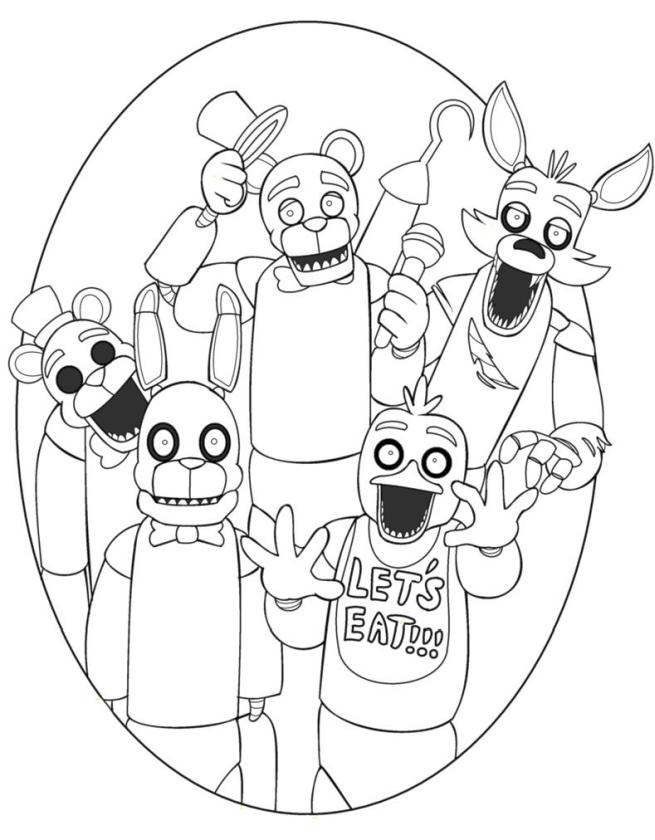 moondrop fnaf coloring pages