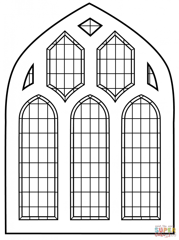 window coloring page