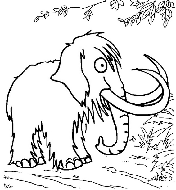 mammoth coloring page