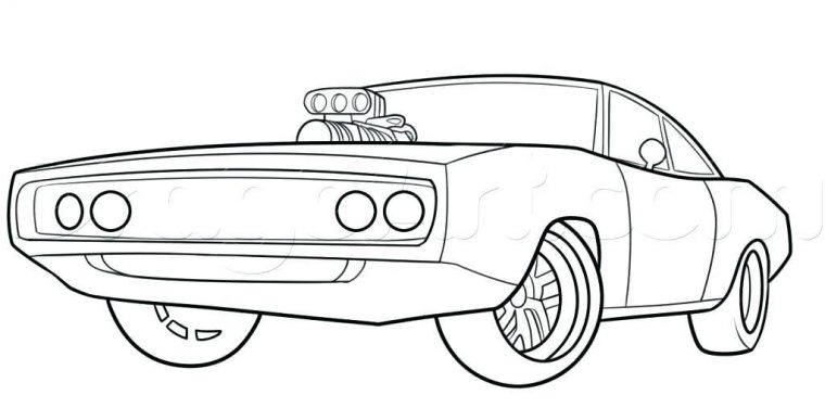 dodge challenger srt hellcat coloring pages