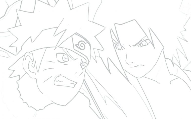 naruto vs sasuke coloring pages