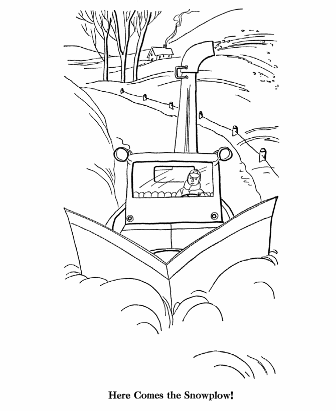 snow plow coloring pages