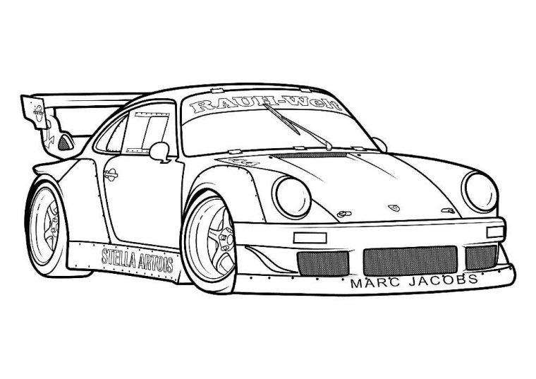 porsche coloring pages