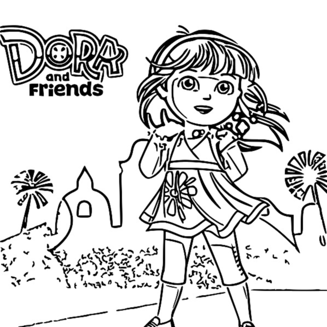 dora and friends coloring pages