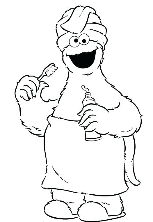 brushing teeth coloring page