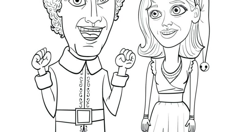 elf movie coloring pages