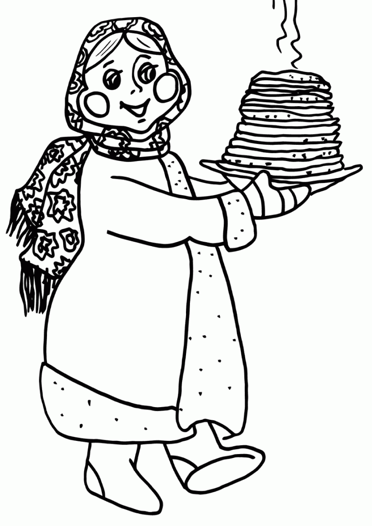 pancake coloring page