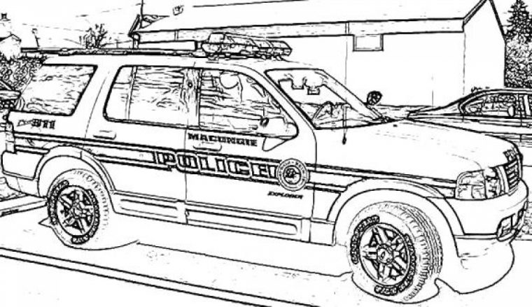 police suv coloring pages