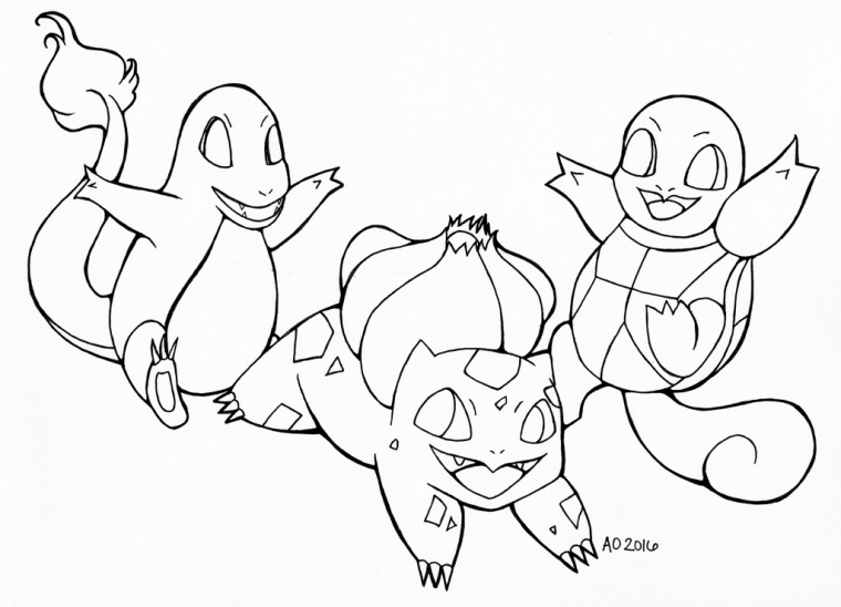 starter pokemon coloring pages