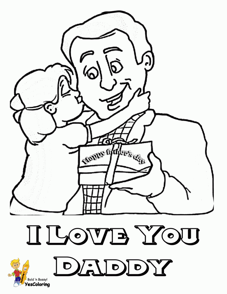 yes daddy coloring pages