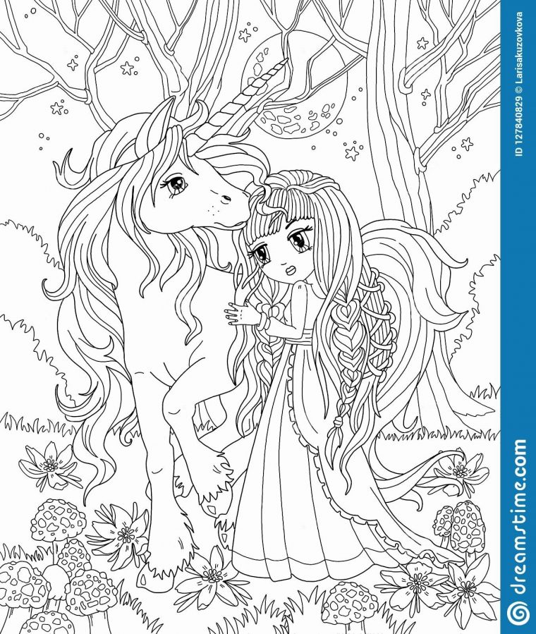 unicorn princess coloring pages