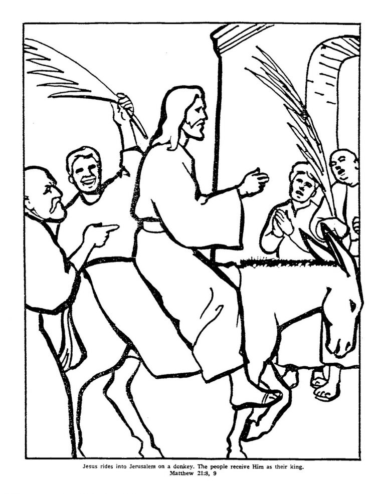 free coloring pages for palm sunday