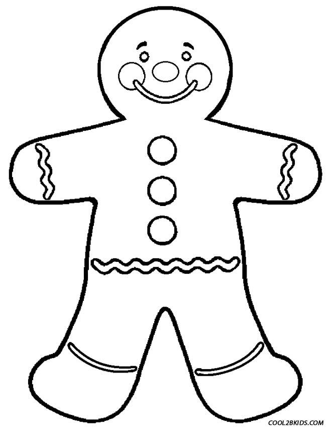 free gingerbread man coloring pages