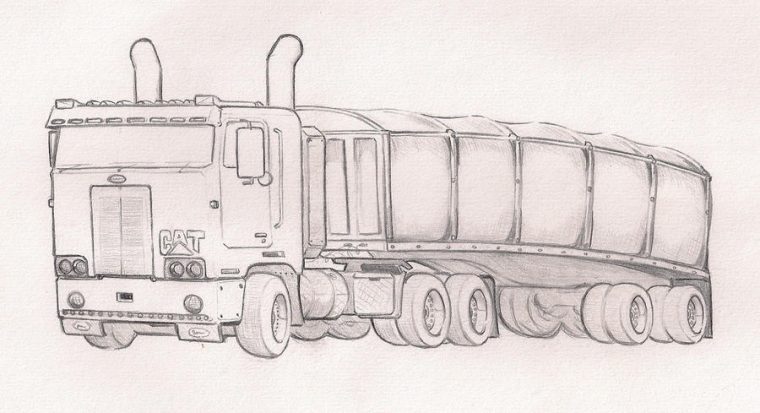 peterbilt coloring pages