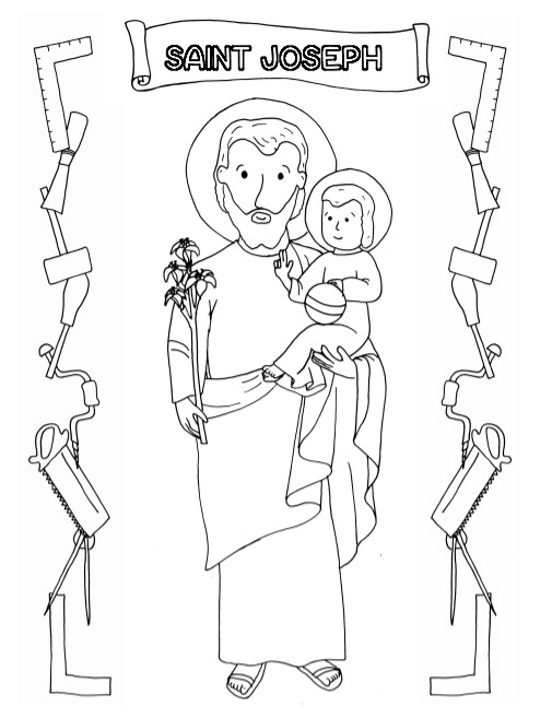 st joseph coloring page