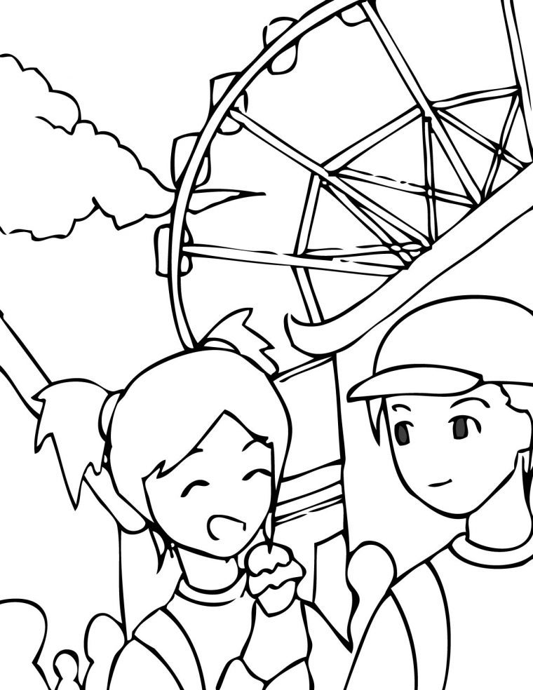 amusement park coloring pages