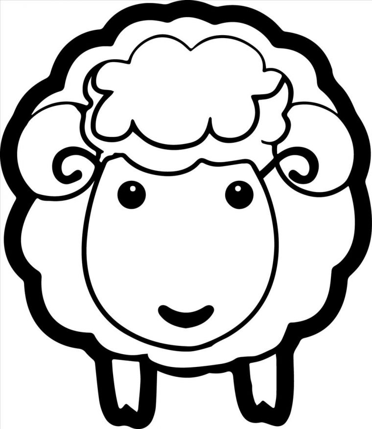 cute sheep coloring page